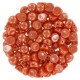 Czech 2-hole Cabochon beads 6mm Opaque Hyacinth Shimmer